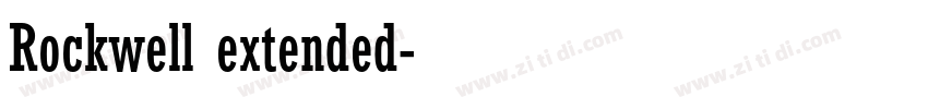 Rockwell extended字体转换